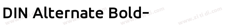 DIN Alternate Bold字体转换